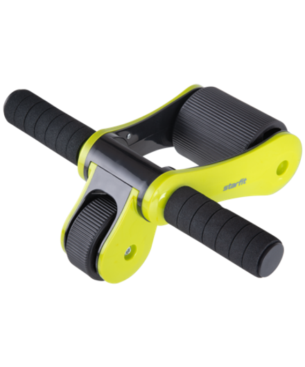 Ролик для пресса RL-108, складной, черно-зеленый