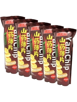 Чипсы из ямса со вкусом крылышек на гриле 90 г * 5 шт