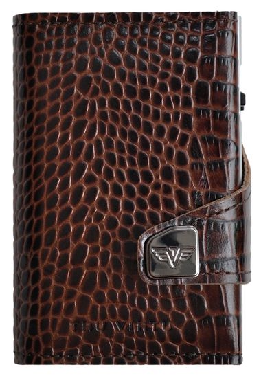 Кошелек двойной CLICK&SLIDE Croco Brown