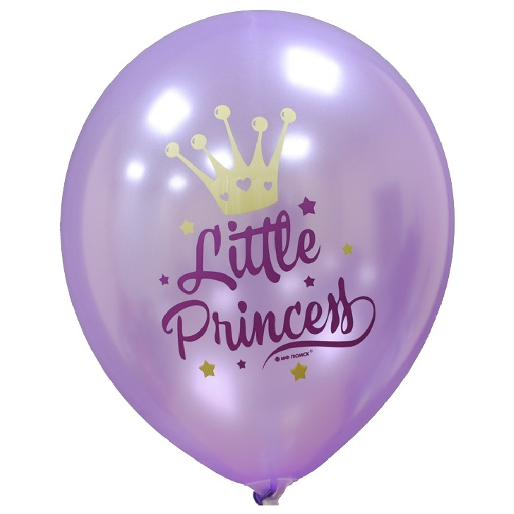 Воздушные шары Латекс Оксидентл с рисунком Little Princess, 25 шт. размер 12" #6058548