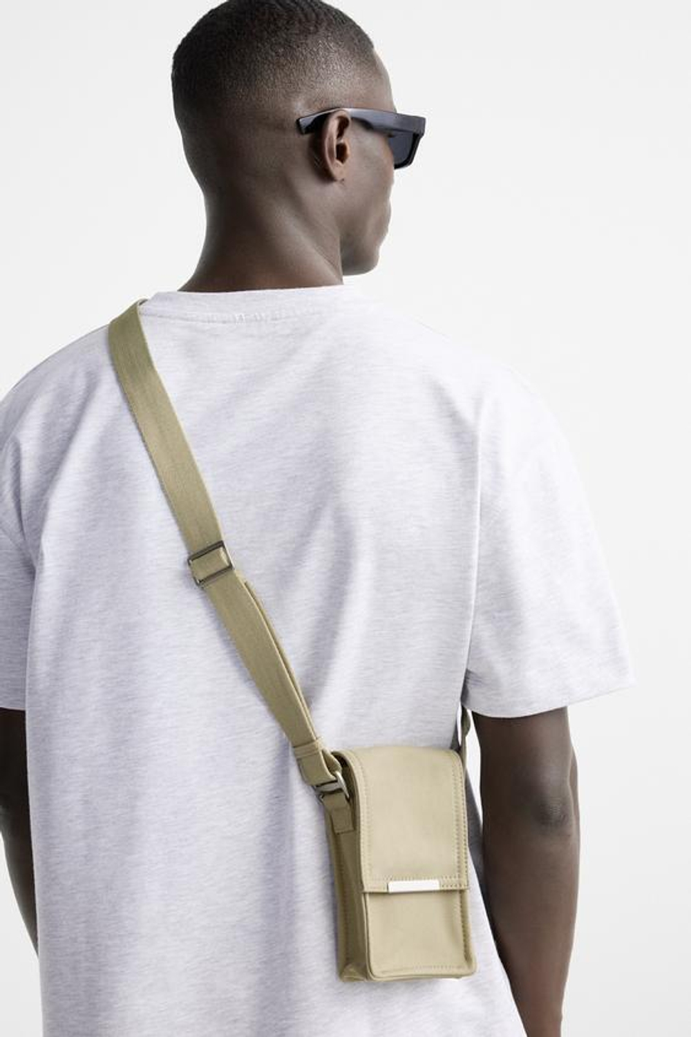 ZARA МИНИ-СУМКА ИЗ ТКАНИ, ПЕСОЧНЫЙ