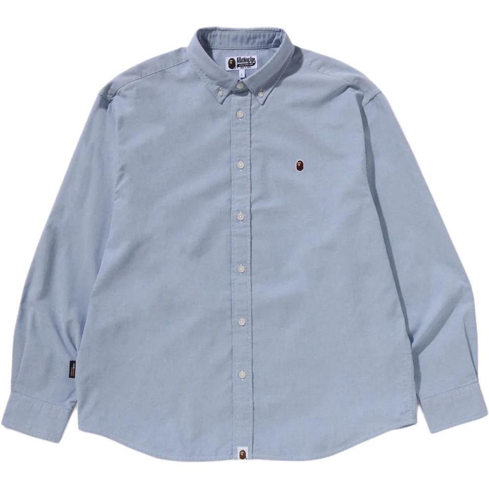A Bathing Ape Bathing Ape Embroidered Logo Shirt синий