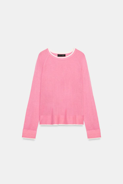 ZARA ТРИКОТАЖНЫЙ ДЖЕМПЕР, РОЗОВЫЙ