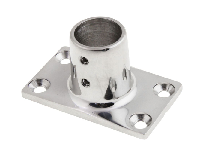 Основание стойки леера 1"(25,4 мм), 90 град, прямоугольное