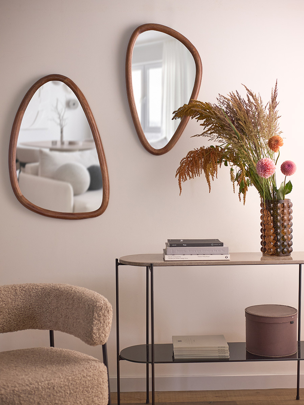 Зеркало настенное torhill, 42х70 см, коричневое