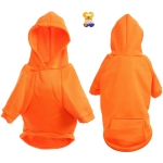 Кофта - толстовка для мелких пород собак «BRO Style», цвет оранжевый, р L (на флисе)