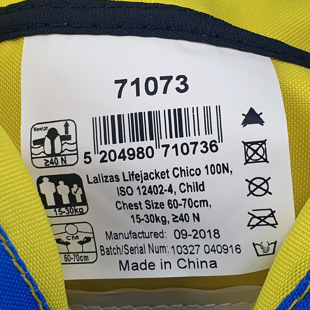 Детский жилет спасательный Chico, тип 100N, 15-30kg (71073)