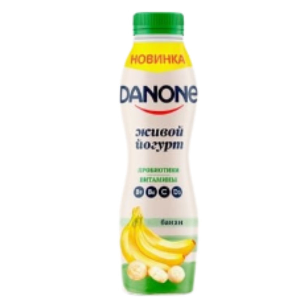 Йогурт Danone питьевой банан 670 гр