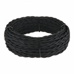 Ретро кабель витой 3х1,5 (черный) 50 м