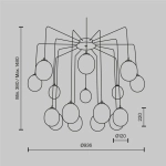 Подвесная люстра Maytoni BRANCH MOD176PL-16G
