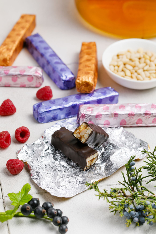 Кедровые палочки Ассорти / облепиха, малина, смородина / шоу - бокс / 640 г / ТМ Сибирский кедр