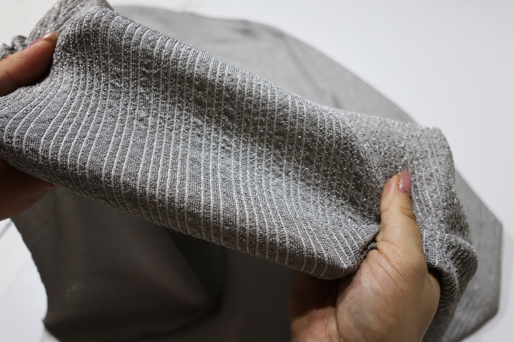 ХРОМ - Трикотаж на подложке с люрексом (ОЗ85 Елена) (к0 испачкан с изнанки)