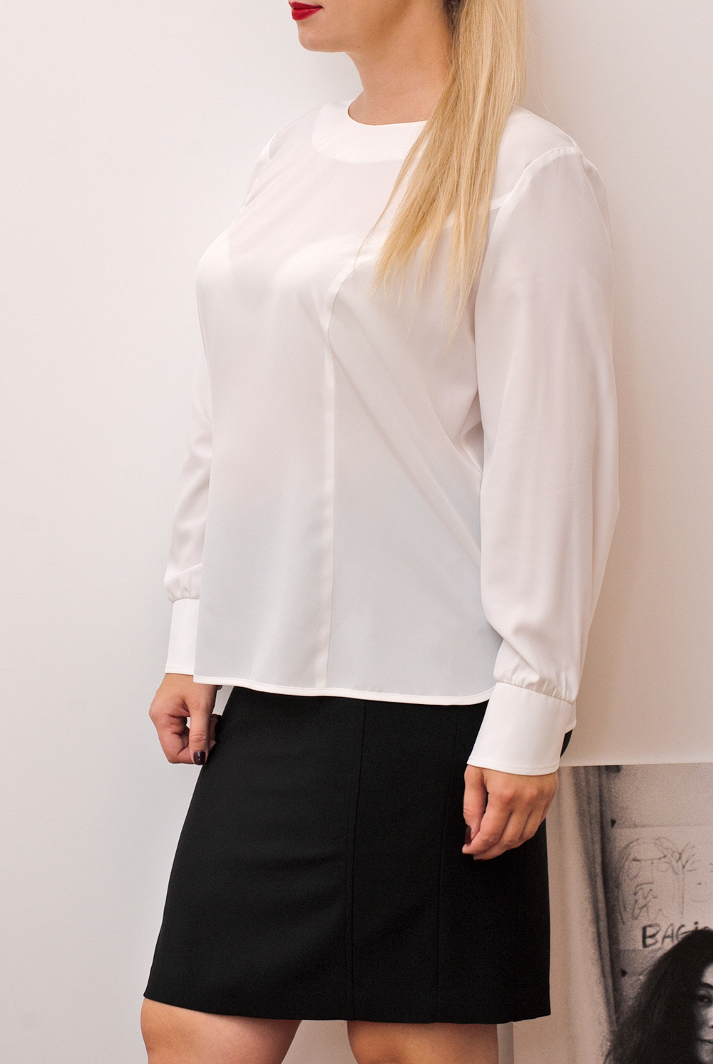 Блузка 2328ЮП, молочный #176М092328ЮП