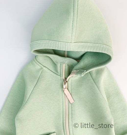 Комбинезон "Simple" из футера с начесом, Фисташка