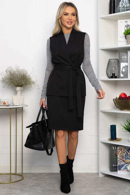 Костюм с юбкой Окси (черный) К14364-8М LT Collection