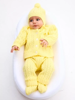 вязаный костюм для новорожденных