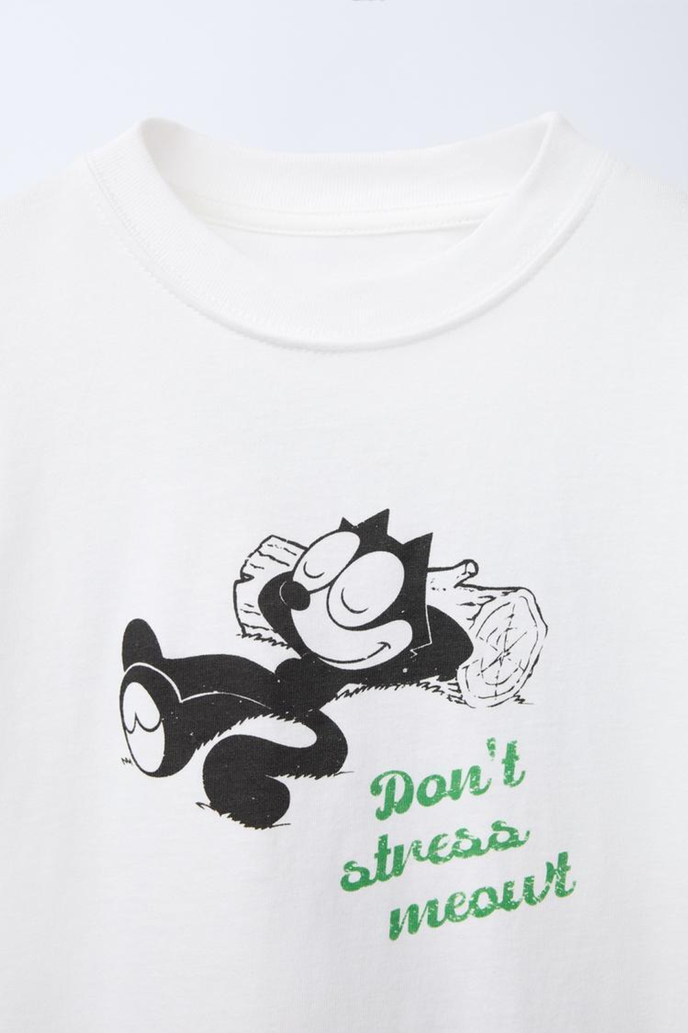 ZARA ФУТБОЛКА С ПРИНТОМ FÉLIX THE CAT © DREAMWORKS ANIMATION, БЕЛЫЙ