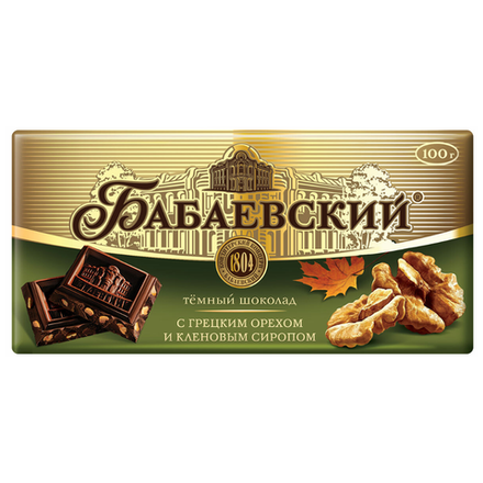 Шоколад Бабаевский с грецким орехом и кленовым сиропом 90 гр
