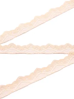 02-40 Кружево узкое эластичное 2,5 см, телесный 126