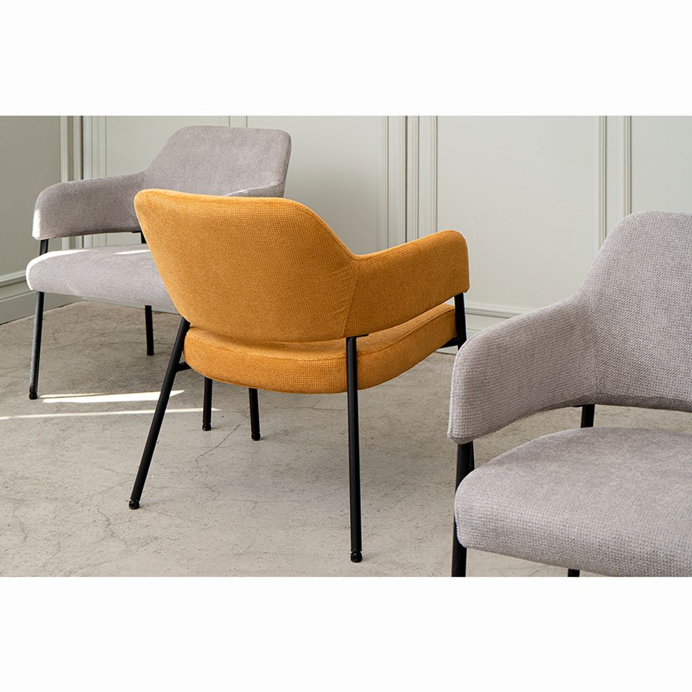 Кресло Wendy, фактурный шенилл, серое