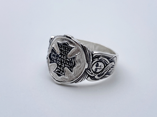 Кольцо из серебра/Частичное чернение