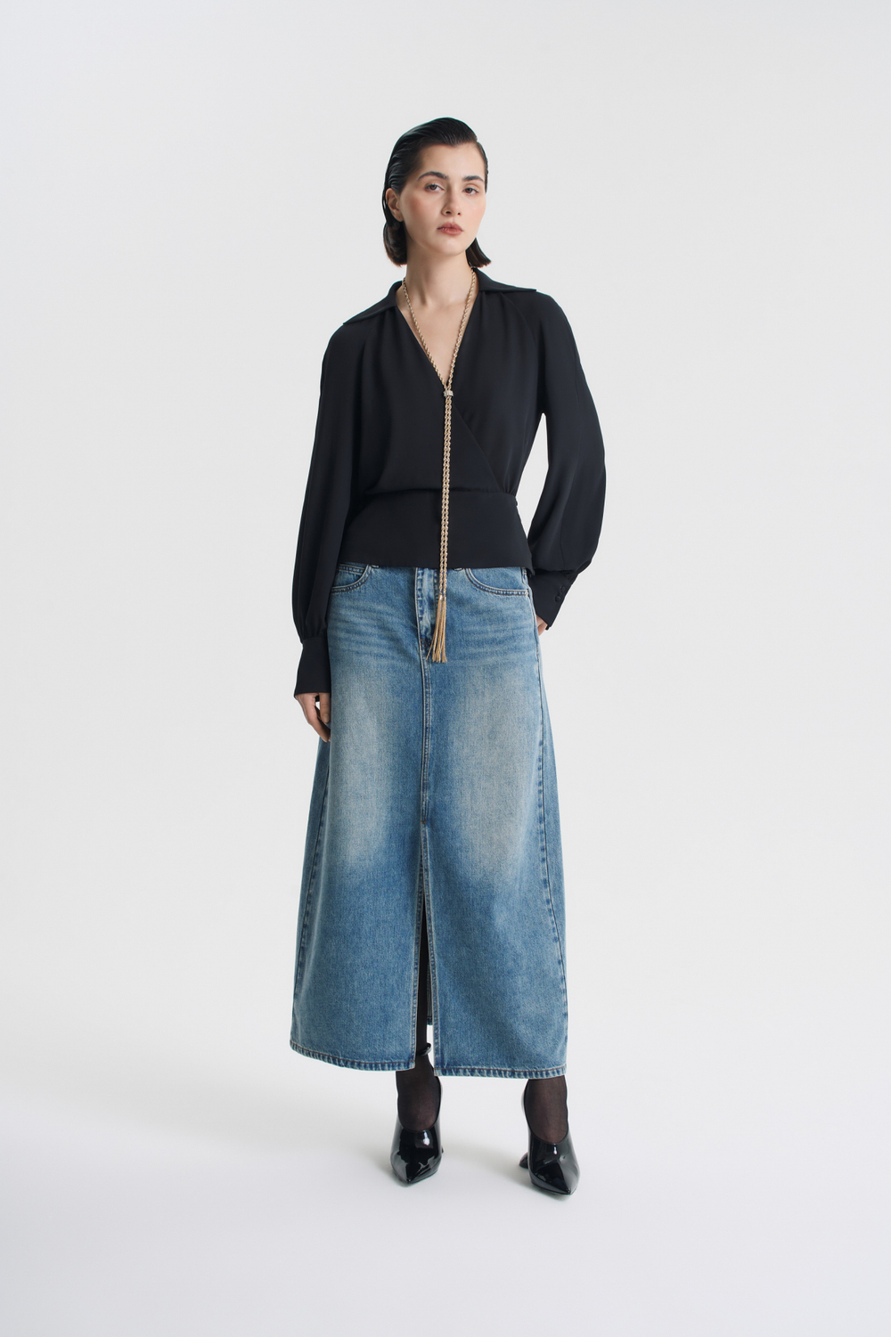 Блуза с баской