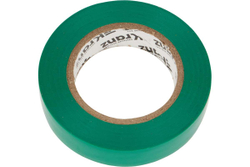 Изолента ПВХ KRANZ 0,13х15 мм, 20 м, зеленая KR-09-2603