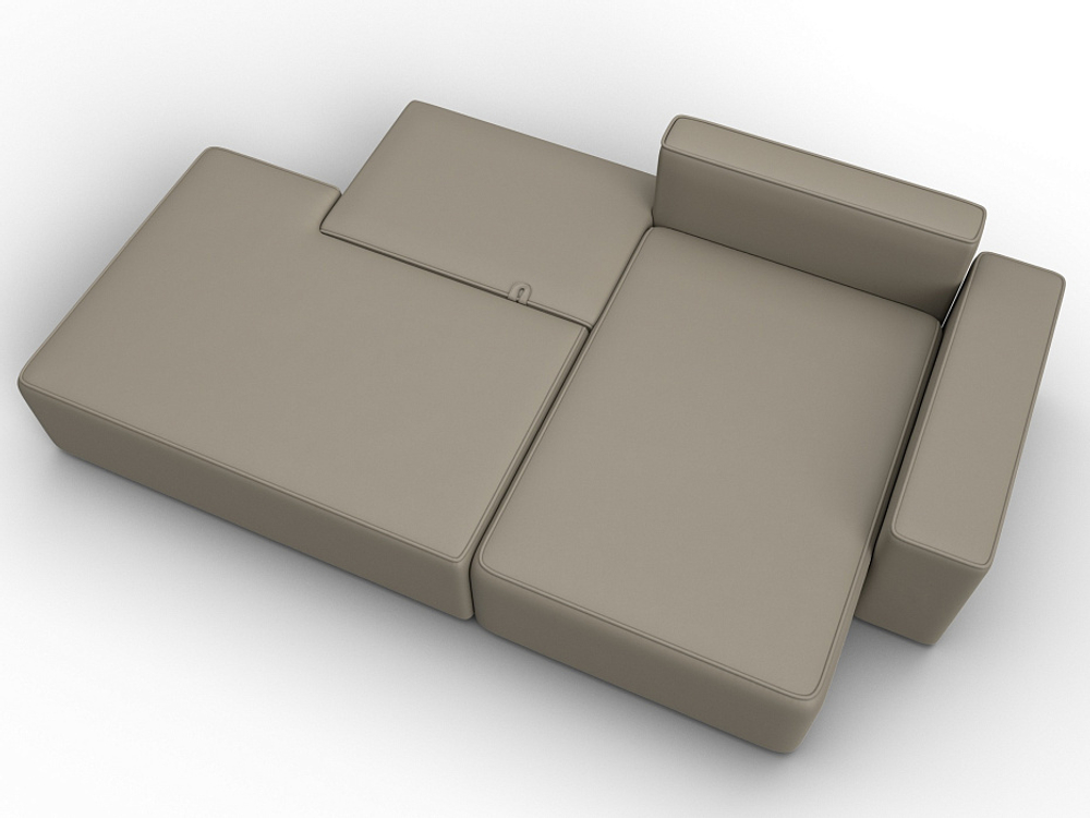 Диван угловой Лига-079 угол правый ЭКОКОЖА GRIFON 04 бежевый