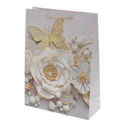 GAEM Пакет подарочный L (бумага 210г/м2, блок микс 12шт), L30 W12 H41,5 см, 4в.