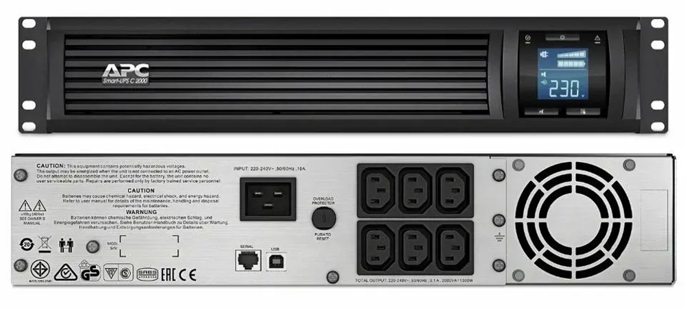Источник бесперебойного питания APC SMC2000I-2U APC Smart-UPS C 2000 ВА