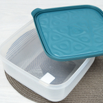 Контейнер 2,7л квадратный "Flexo" (зеленый)