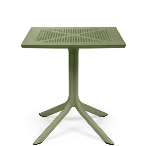 Пластиковый стол Clip 70х70 см зеленый (агава) | Nardi | Италия