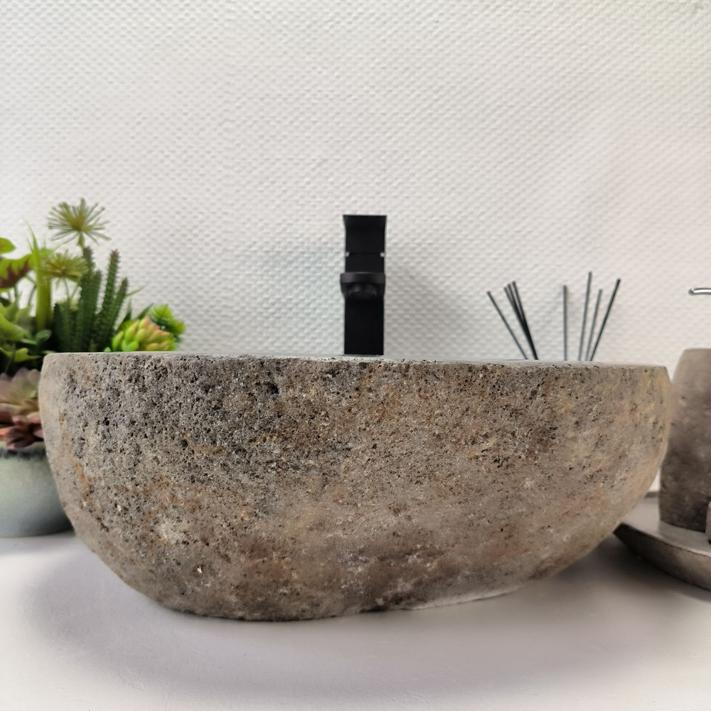 Раковина из речного камня RS-63859 (42*39*15) 0121