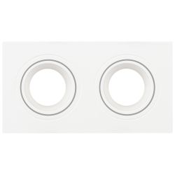 Встраиваемый светильник декоративный ЭРА KL90-2 WH MR16/GU5.3 белый, пластиковый