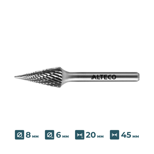 Борфреза по металлу ALTECO M 0820/6 MX