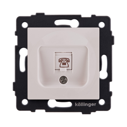 Розетка телефонная RJ11, кашемир матовый Kollinger REA-009CM для Aspekt, Eleganz, Reflex