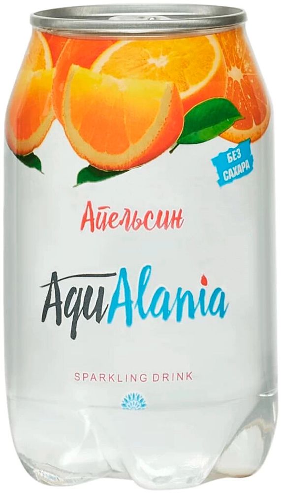 Напиток безалкогольный среднегазированный AquAlania Апельсин 0.33 - пэт