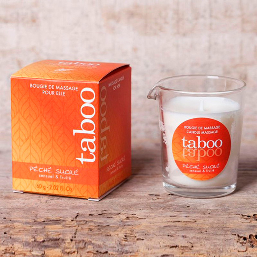 Массажная аромасвеча для женщин Сладкий грех Ruf Taboo Peche Sucre 60г