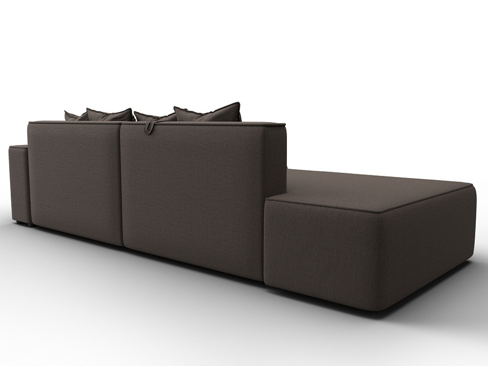 Диван угловой Лига-079 угол правый РОГОЖКА Амур 05 коричневый