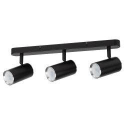 Светильник настенно-потолочный спот ЭРА OL35-3 BK MR16 GU10 IP20 черный хром | Накладные светильники