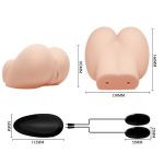 Вибромастурбатор 16,6х15х10,3см (вагина и анус) Baile Crazy Bull Realistic Busty Butt BM-009141Z-1