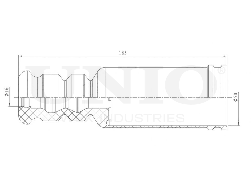 Пыльник заднего амортизатора UNIO DUC-10003
