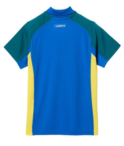 Мужское теннисное поло Lacoste SPORT Thermo-Regulating Piqué Tennis Polo - blue/green/blue/yellow