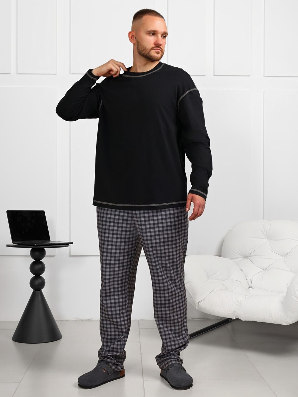 Джемпер мужской Генри-3 Виотекс ЧЁРНЫЙ