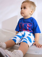 Футболка и шорты в комплекте для мальчика Next AG8-732, Синий, Белый