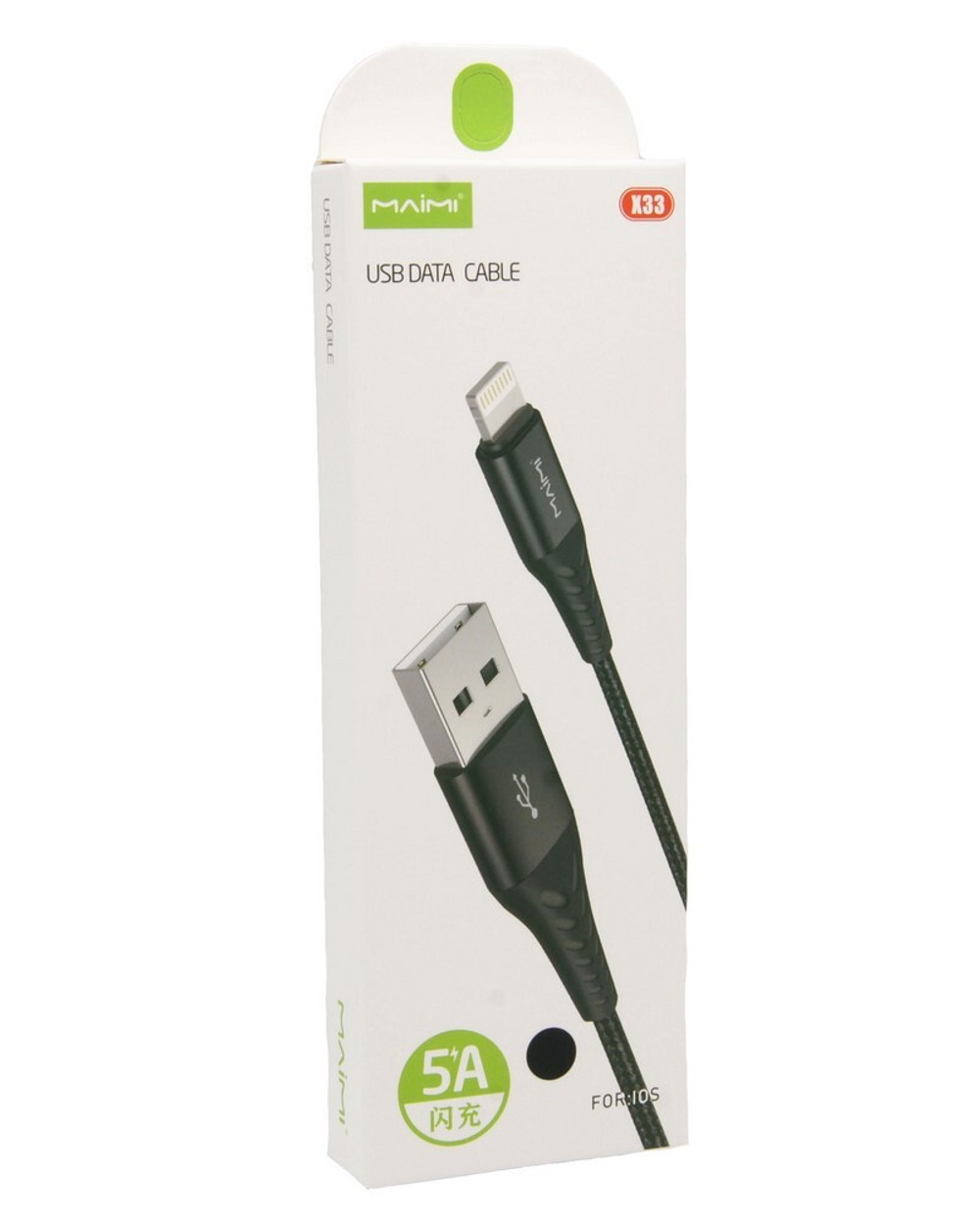 Кабель USB - Lightning MAIMI X33 (черный) 1м