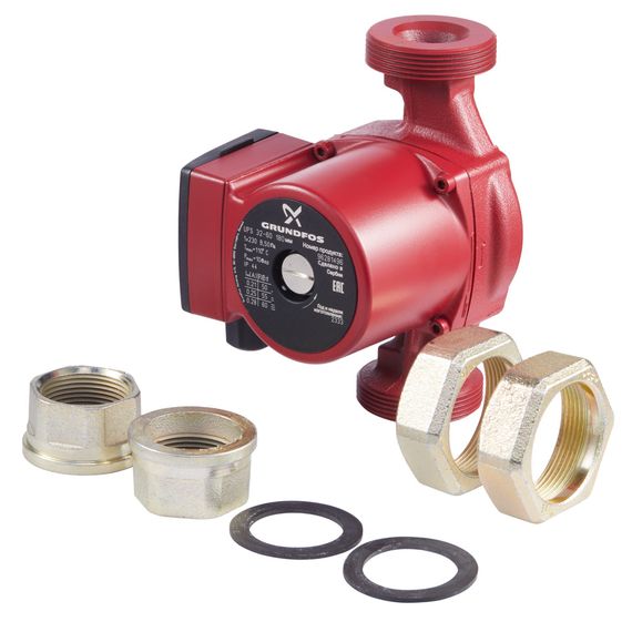 Насос циркуляционный Grundfos UPS 32-60 с гайками — (5)