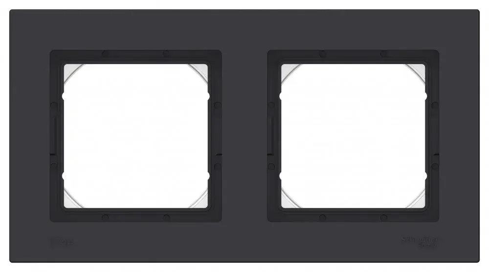 ATLASDESIGN AQUA 2-постовая РАМКА, IP44, КАРБОН