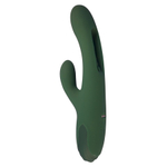 Зеленый вибратор-кролик 26см с подвижным язычком Amovibe Zenora Rabbit Vibrator Green