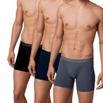 Набор мужских трусов боксеров 3в1 (черные, антрацитовые, темно-синие) Doreanse 1742